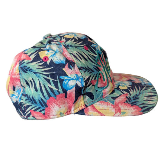 Y2K Floral Print Hawaii Snapback Hat