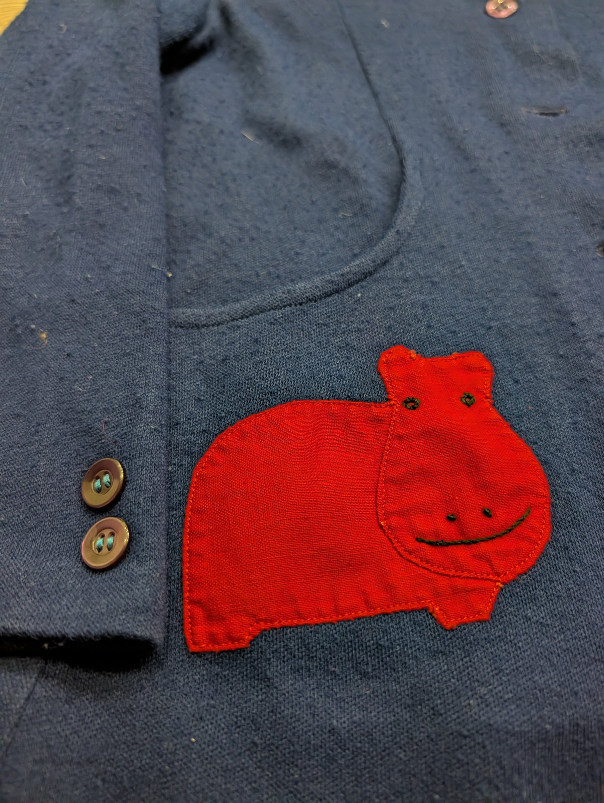 70s/80s Youth Hippopotamus Cardigan Sweater