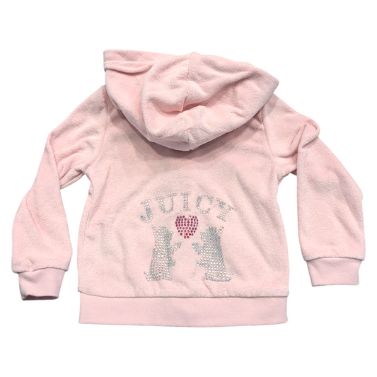 Modern Youth Juicy Couture Pink Girlie Sparkly Zip Up Hoodie