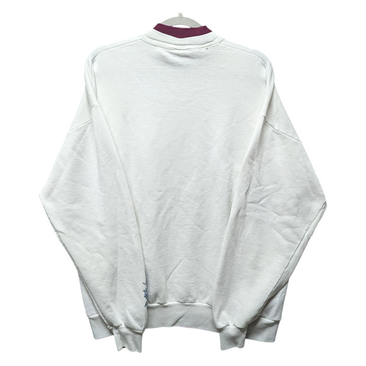 90s Flower and Snowflake Granny Crewneck Sweatshirt