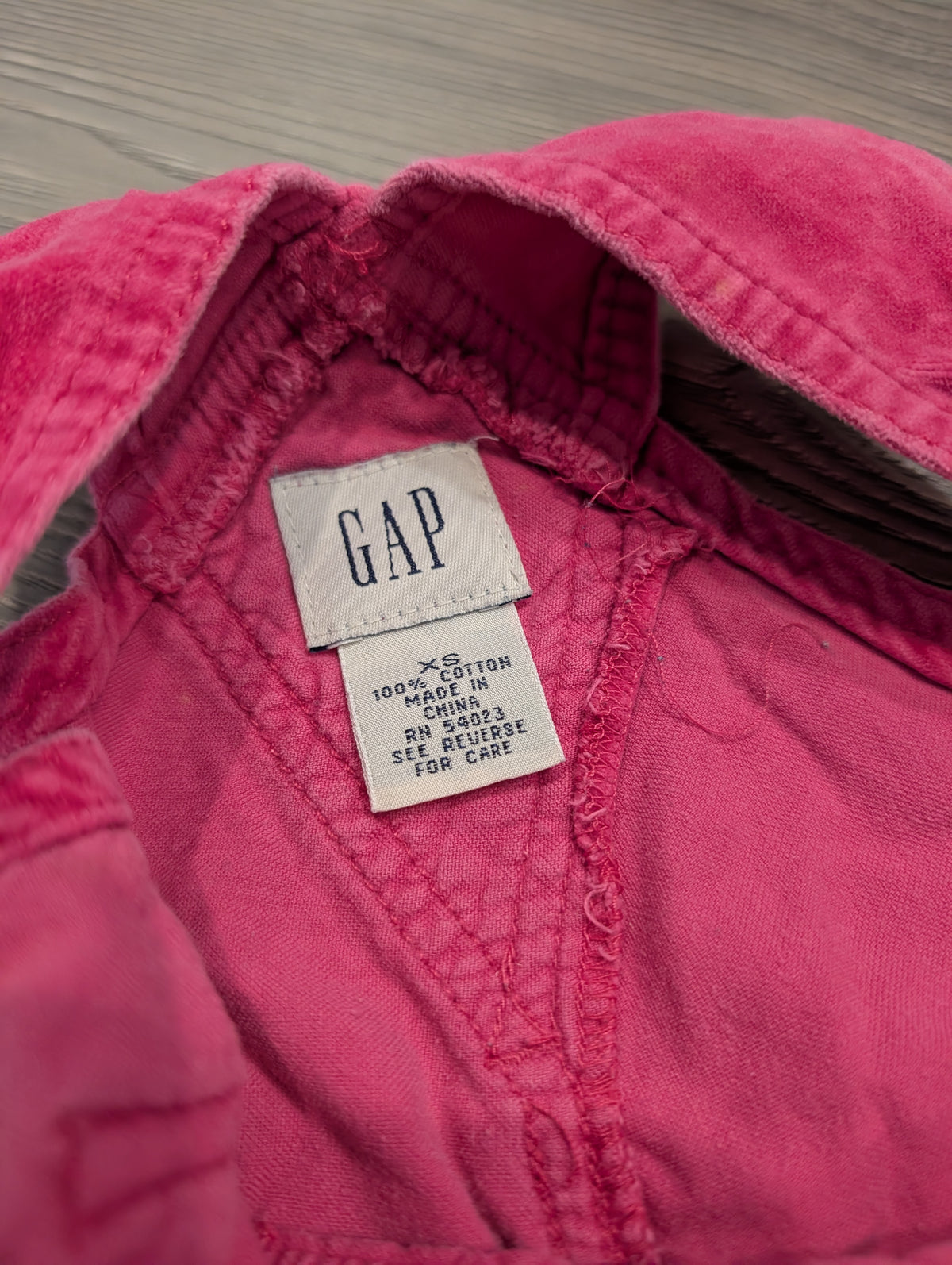 90s/Y2K Youth Bright Pink Gap Velvety-Feel Overalls