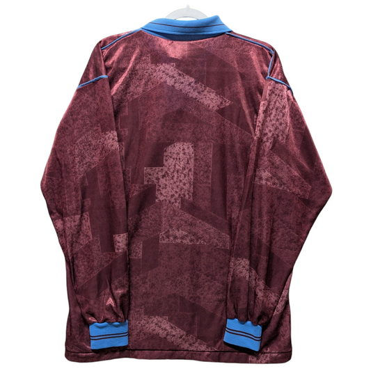 90s Pendle Satin Long Sleeve Soccer Jersey