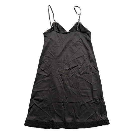 50s/60s Women's Vanity Fair Black Lace-trimmed Slip