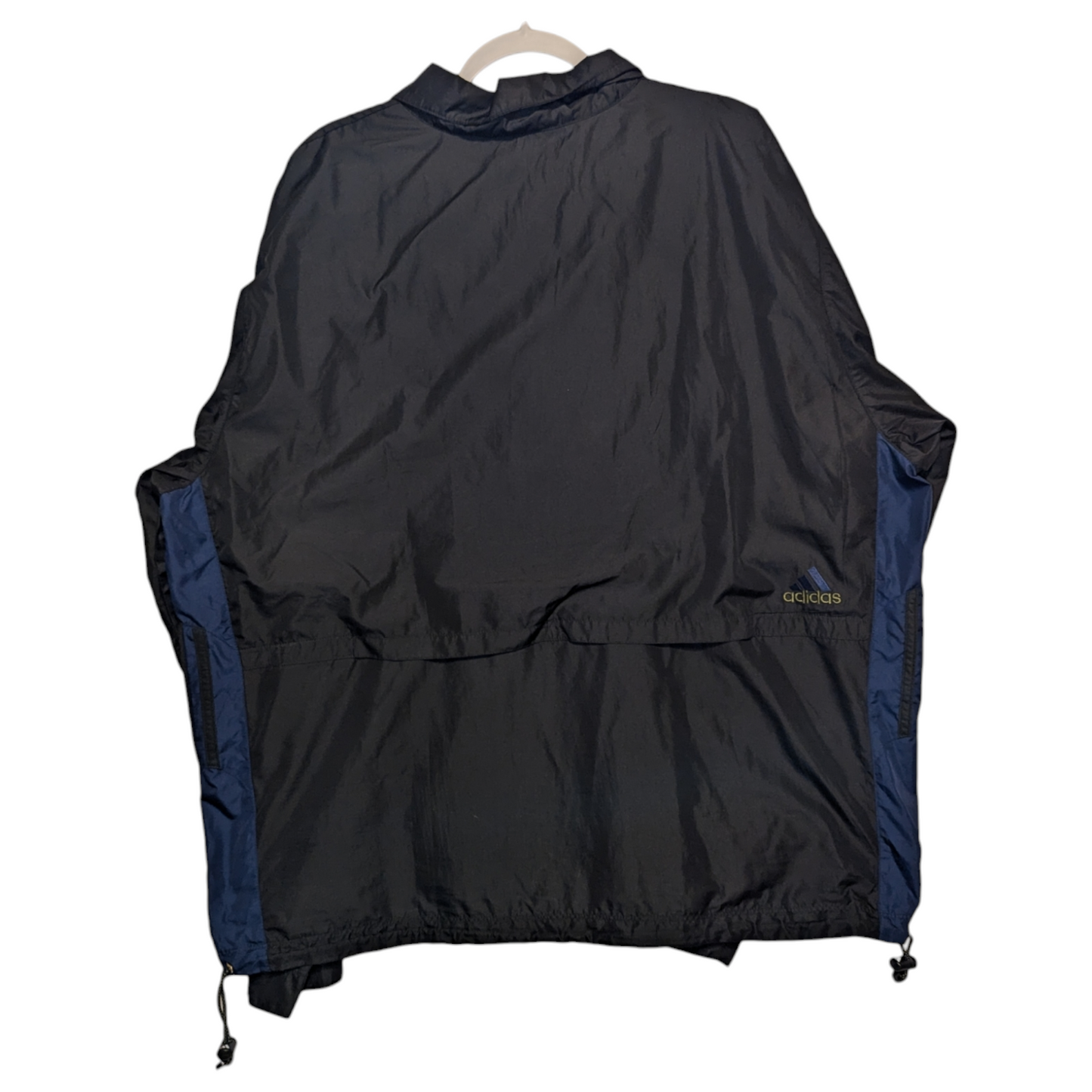 90s Adidas Black and Navy Windbreaker jacket