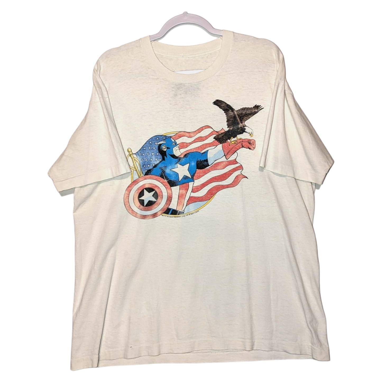 1990 Captain America Marvel t shirt