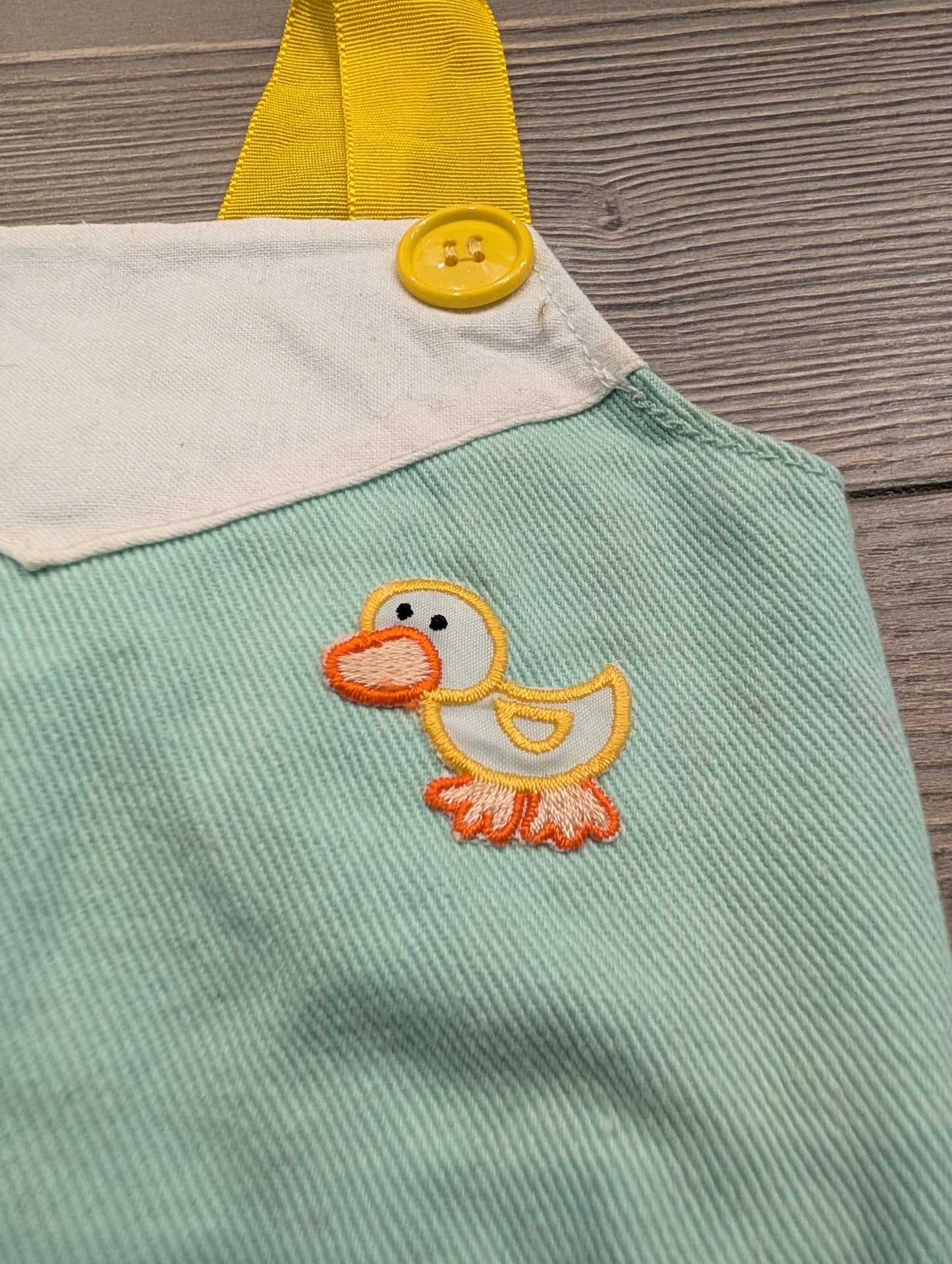 80's Baby Ducky Overalls One-Piece Shorts