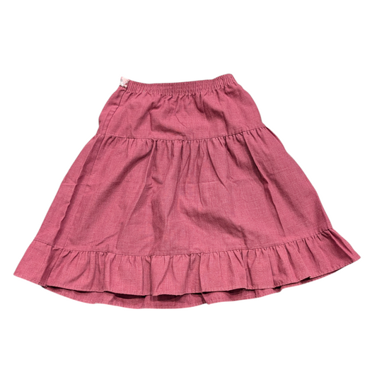 Youth 90's Ruffle Long Skirt with Decorative Flower Tie Belt