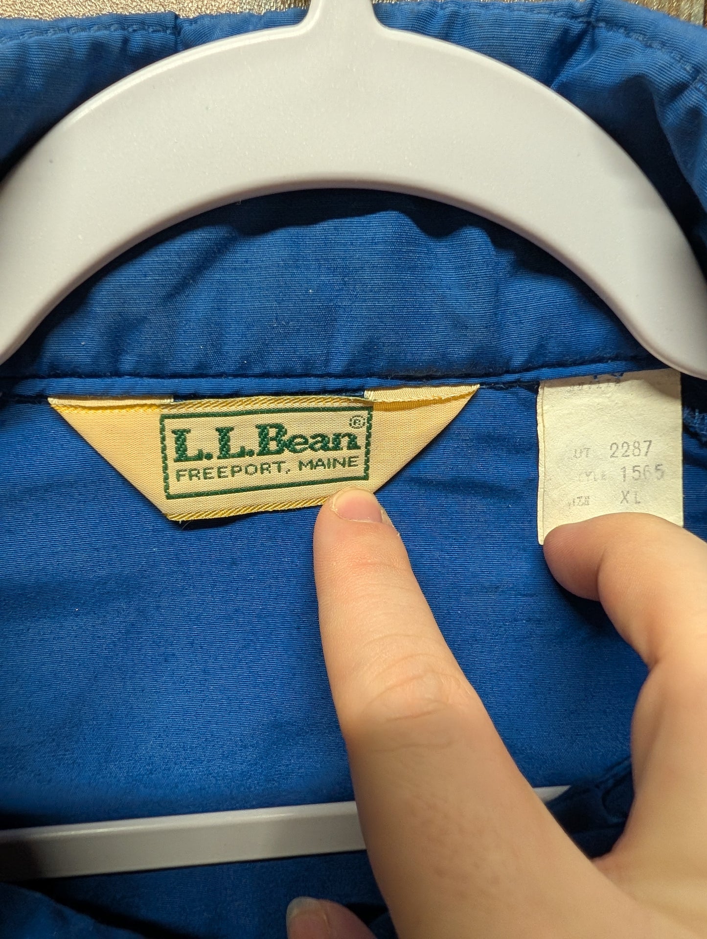 80s L.L. Bean 1565 Blue Windbreaker Jacket