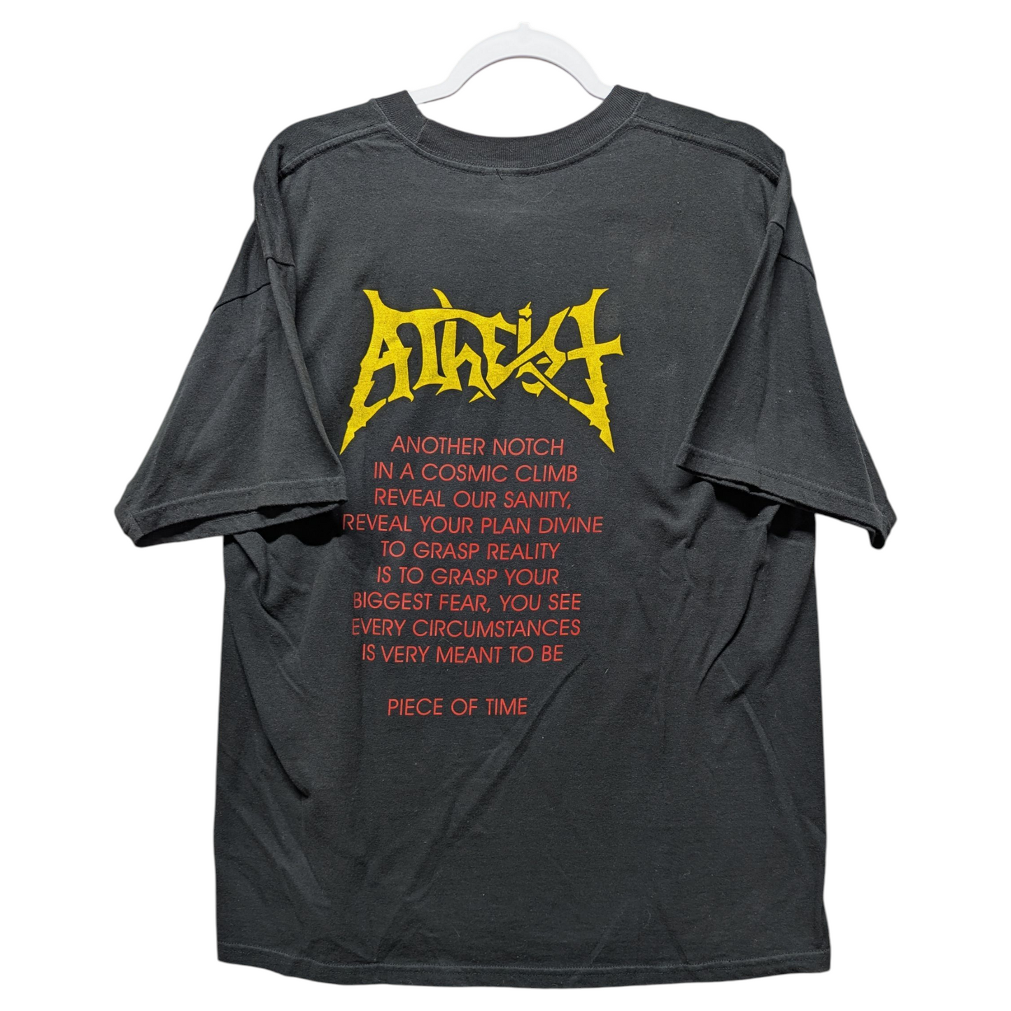Y2K Athiest Piece of Time Metal T shirt