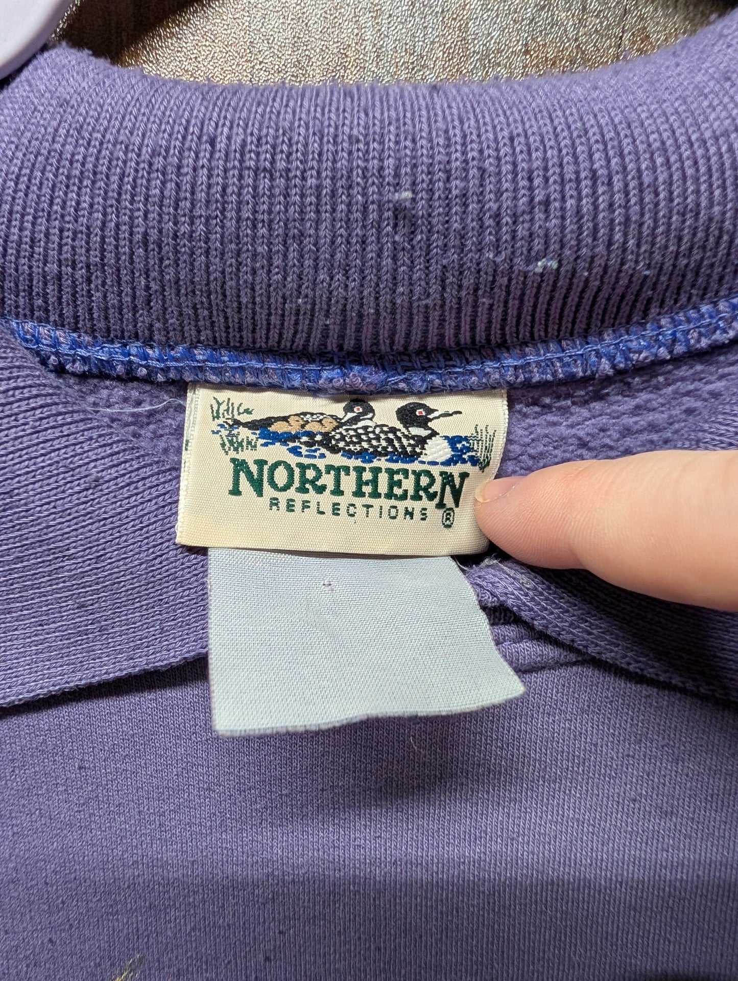 90s Floral Wreath and Bird NR Granny Crewneck Sweatshirt