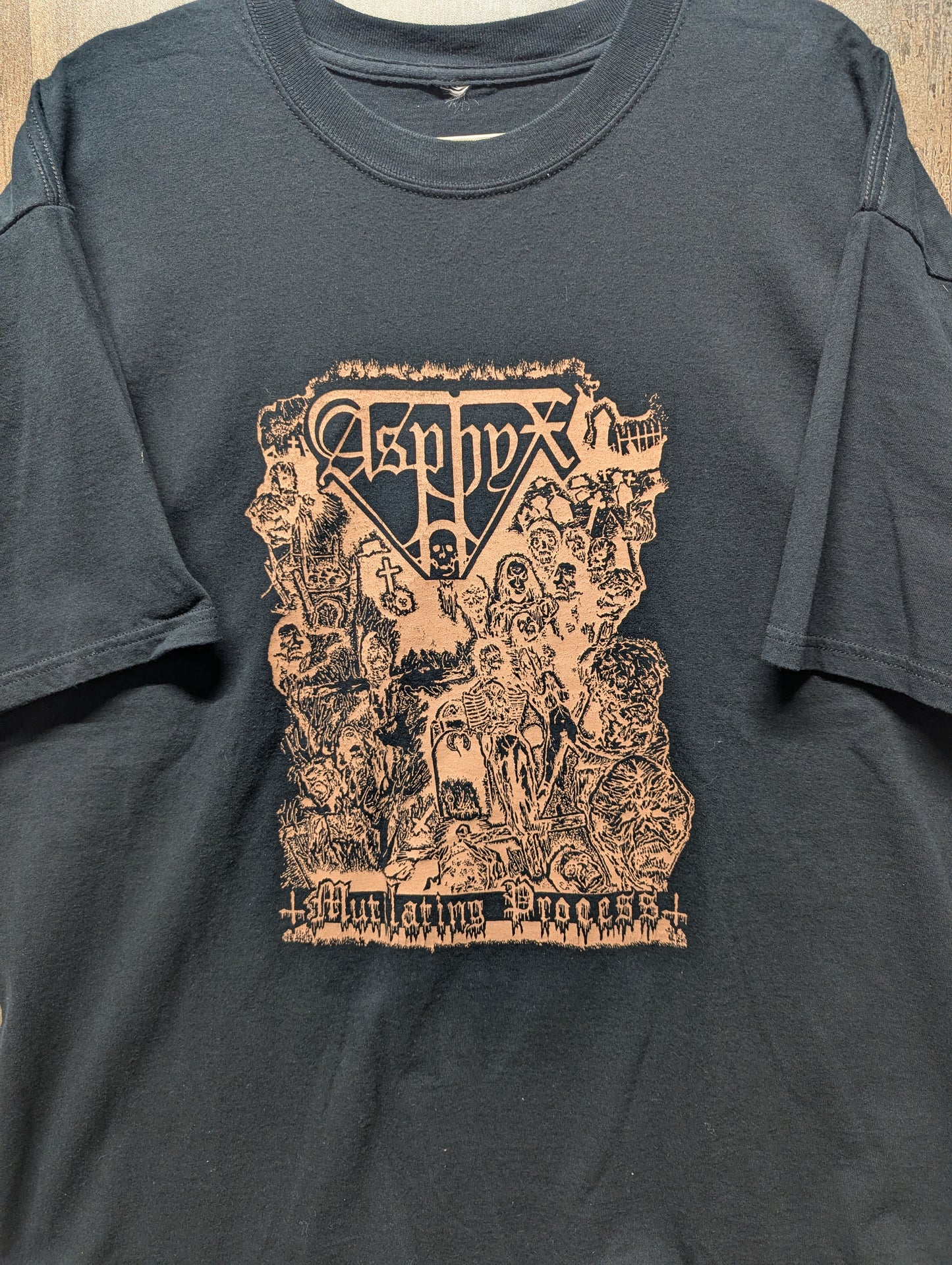 Mid 2000's Asphyx Mutilating Process Metal T shirt