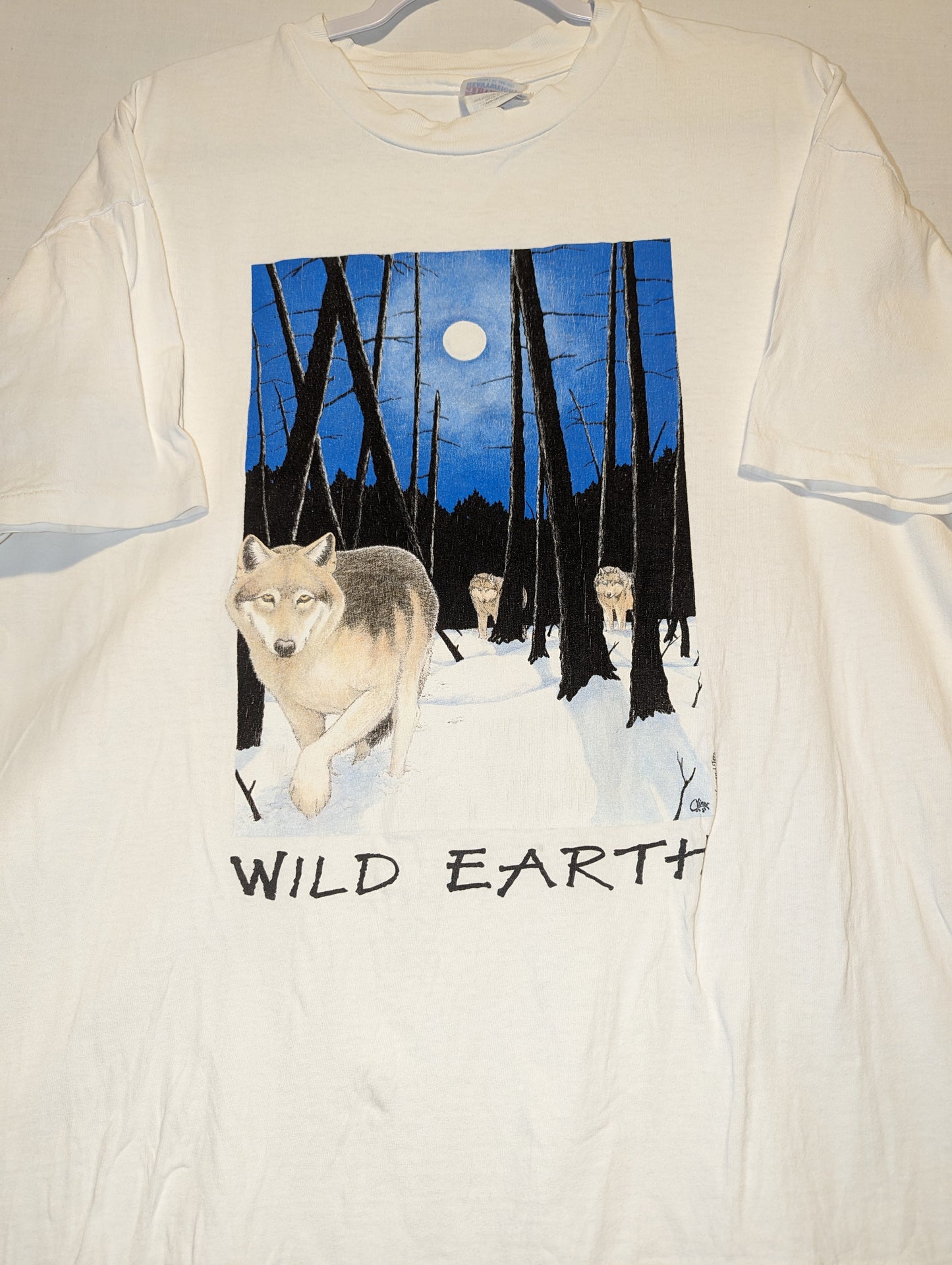1995 Wild Earth Wolf Nature t shirt