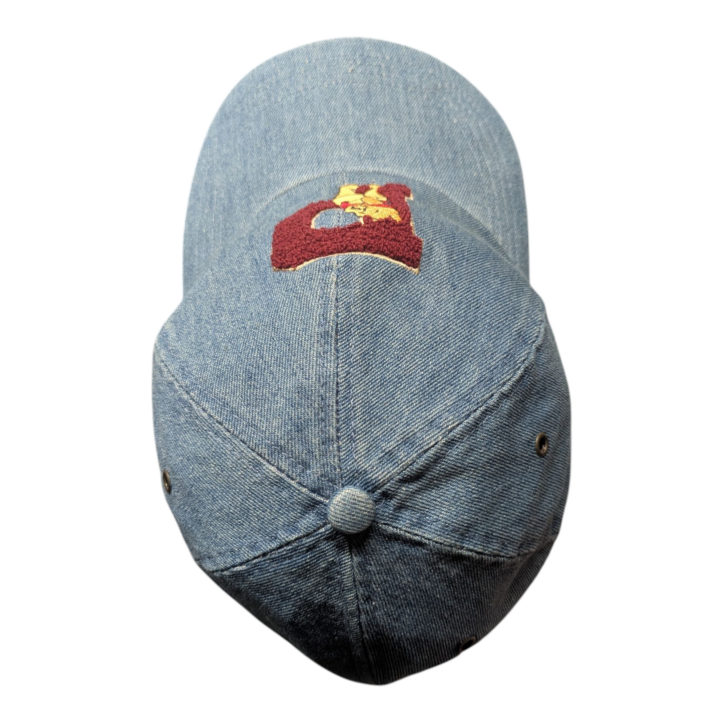 90s Winnie the Pooh Varsity Letter Logo Denim Hat