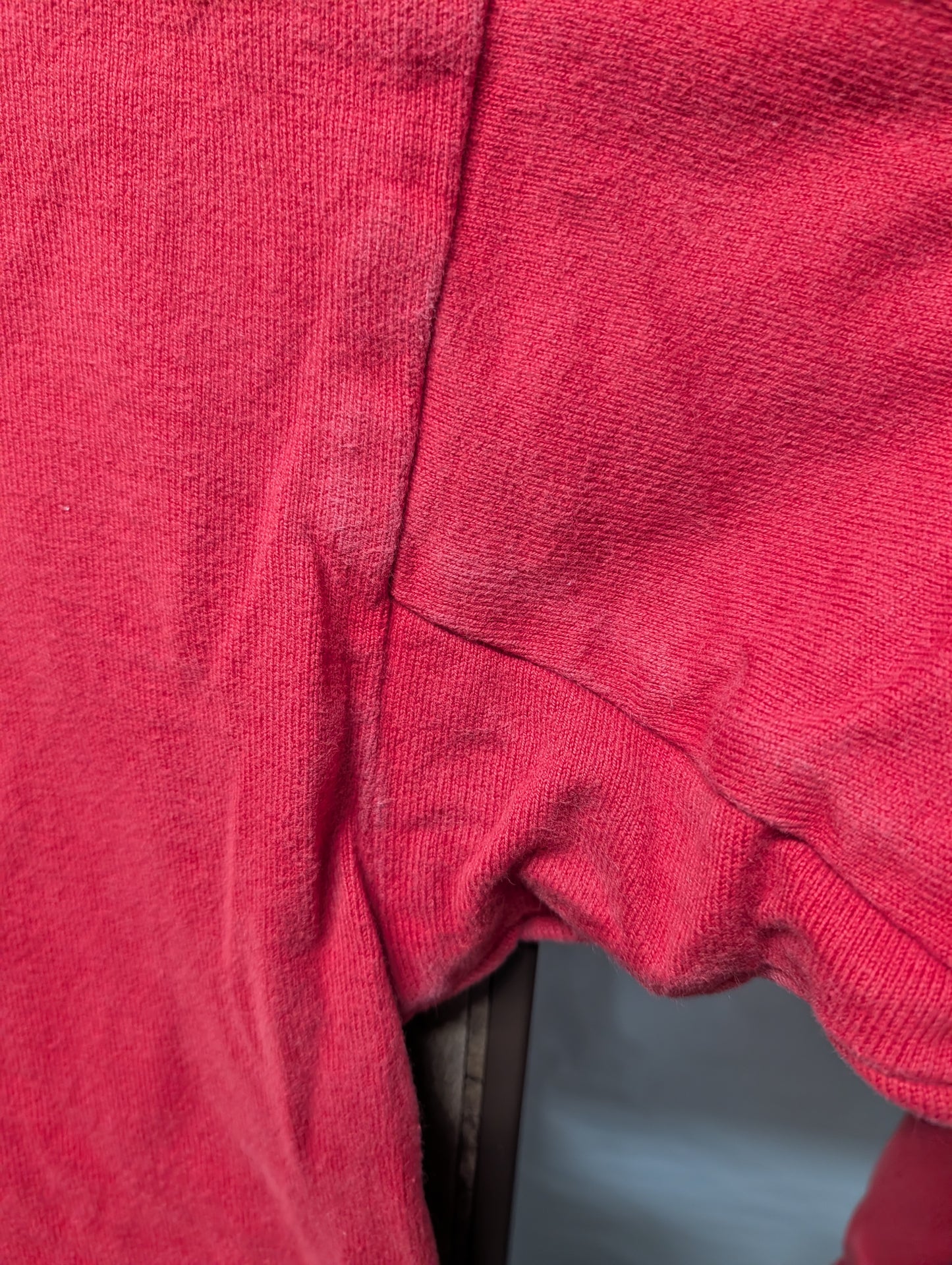 90s Red LL Bean Mock Neck Long Sleeve Shirt