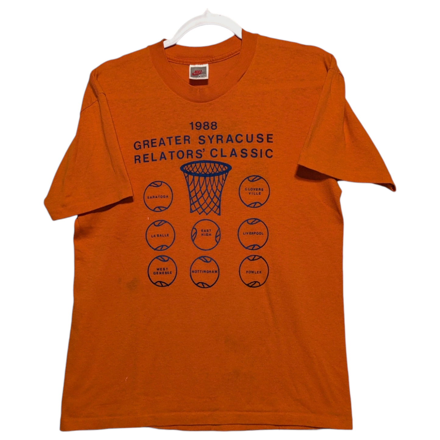1988 Nike Greater Syracuse Realtors Classic Basketball t shirt