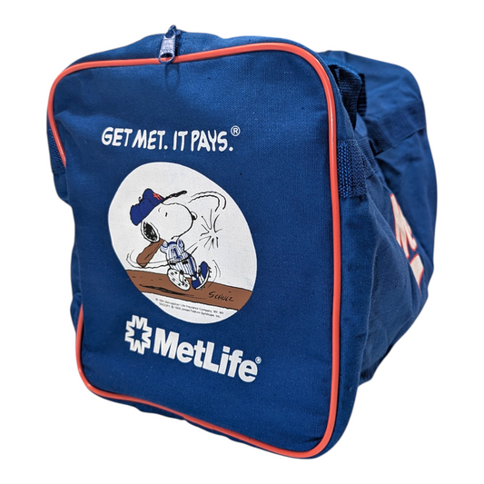 1994 MLB Mets with Snoopy Duffle Style Canvas Gym Bag