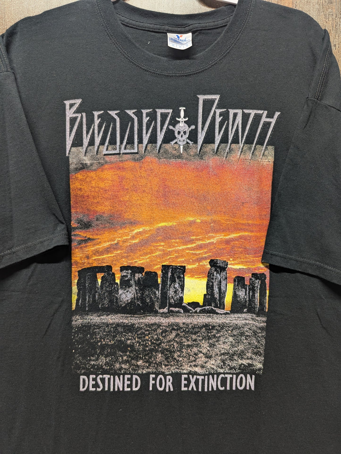 Mid 2000's Blessed Death Destined For Extinction Metal T Shirt