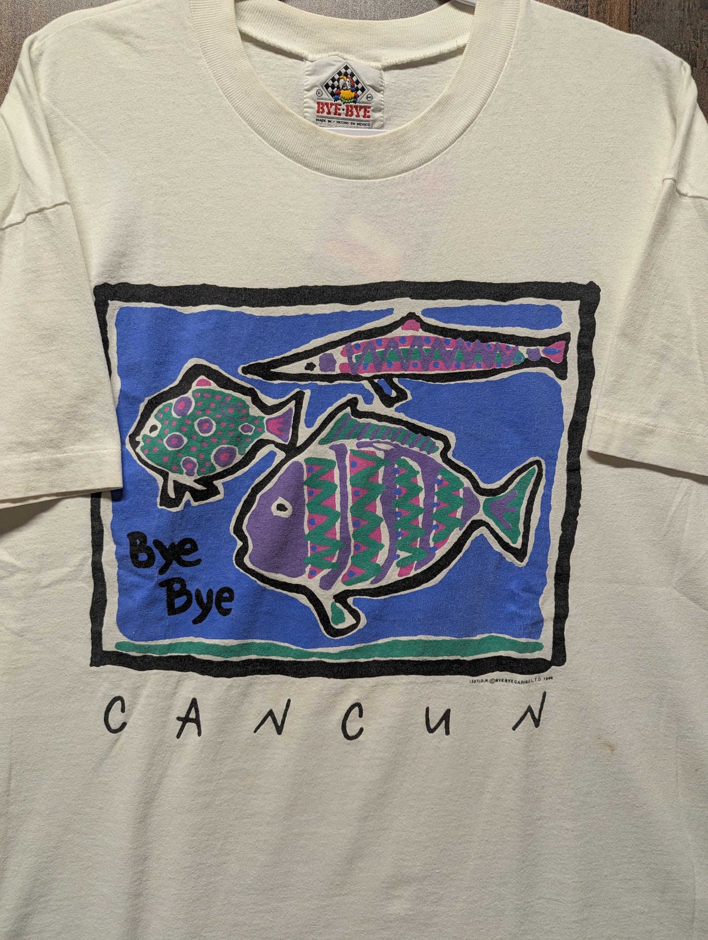 1988 Bye Bye Cancun Location T shirt