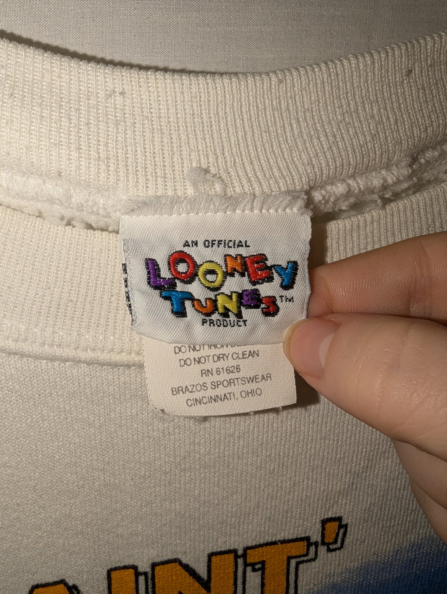 1996 Tweety Bird It Aint Over Crewneck Sweatshirt