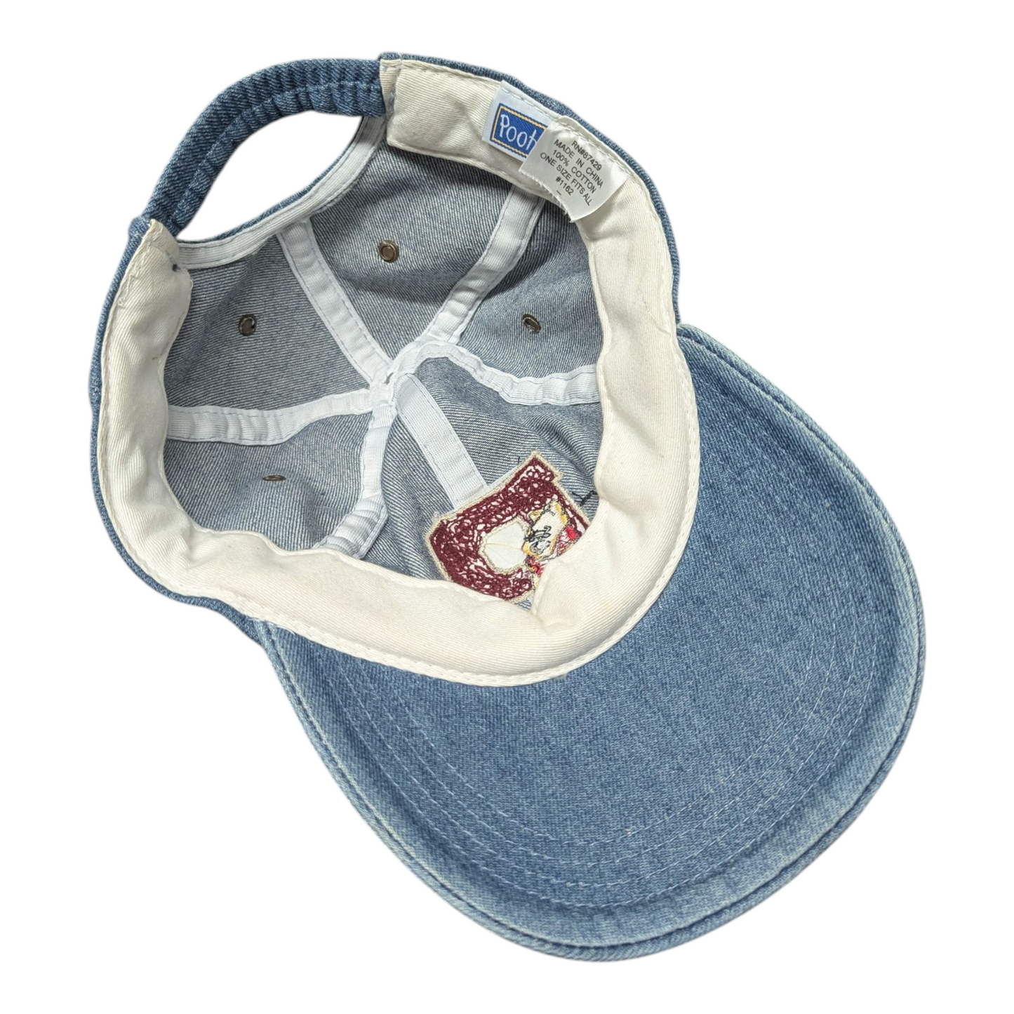 90s Winnie the Pooh Varsity Letter Logo Denim Hat
