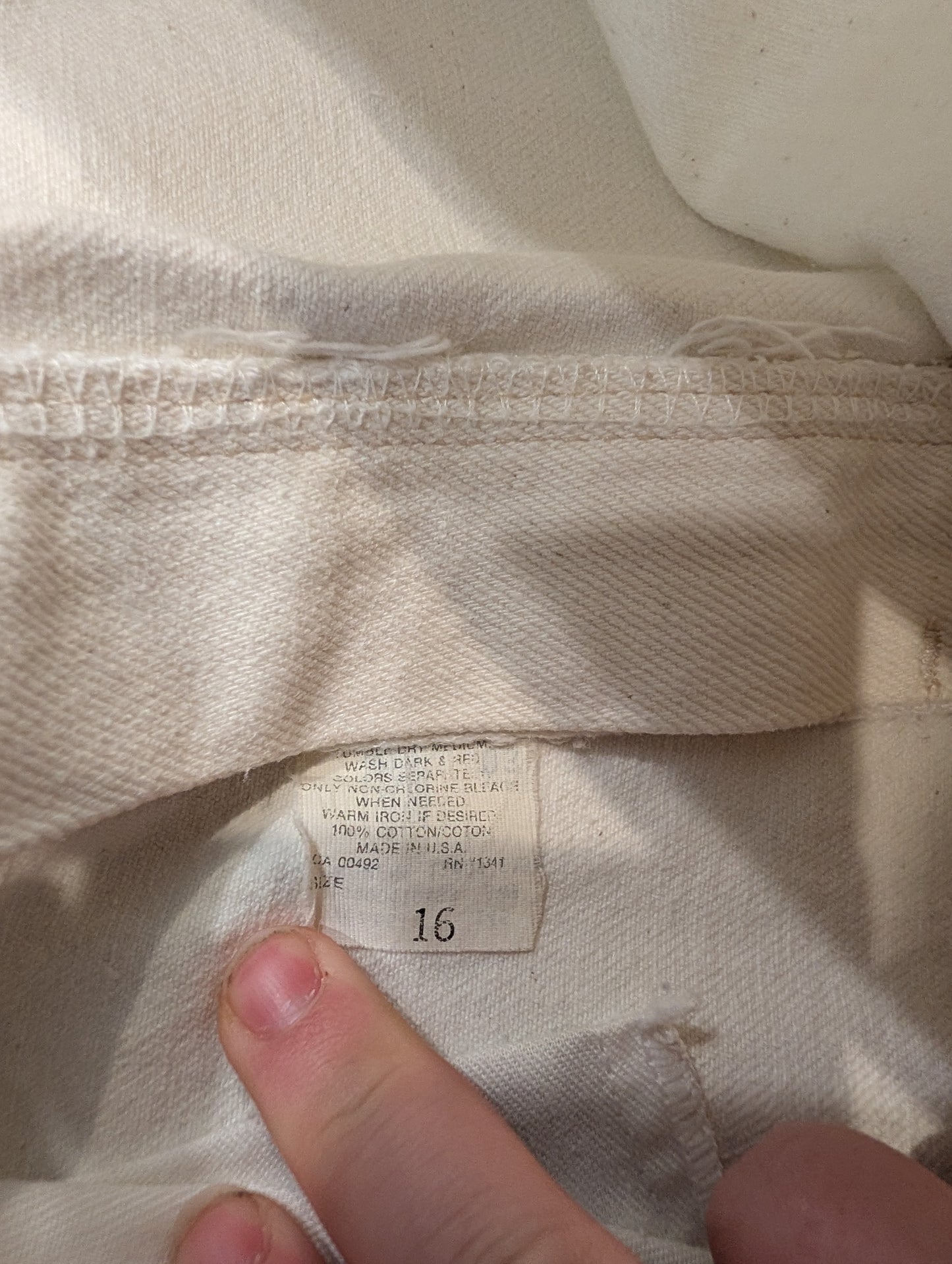 80s Womens LL Bean White Denim Jeans