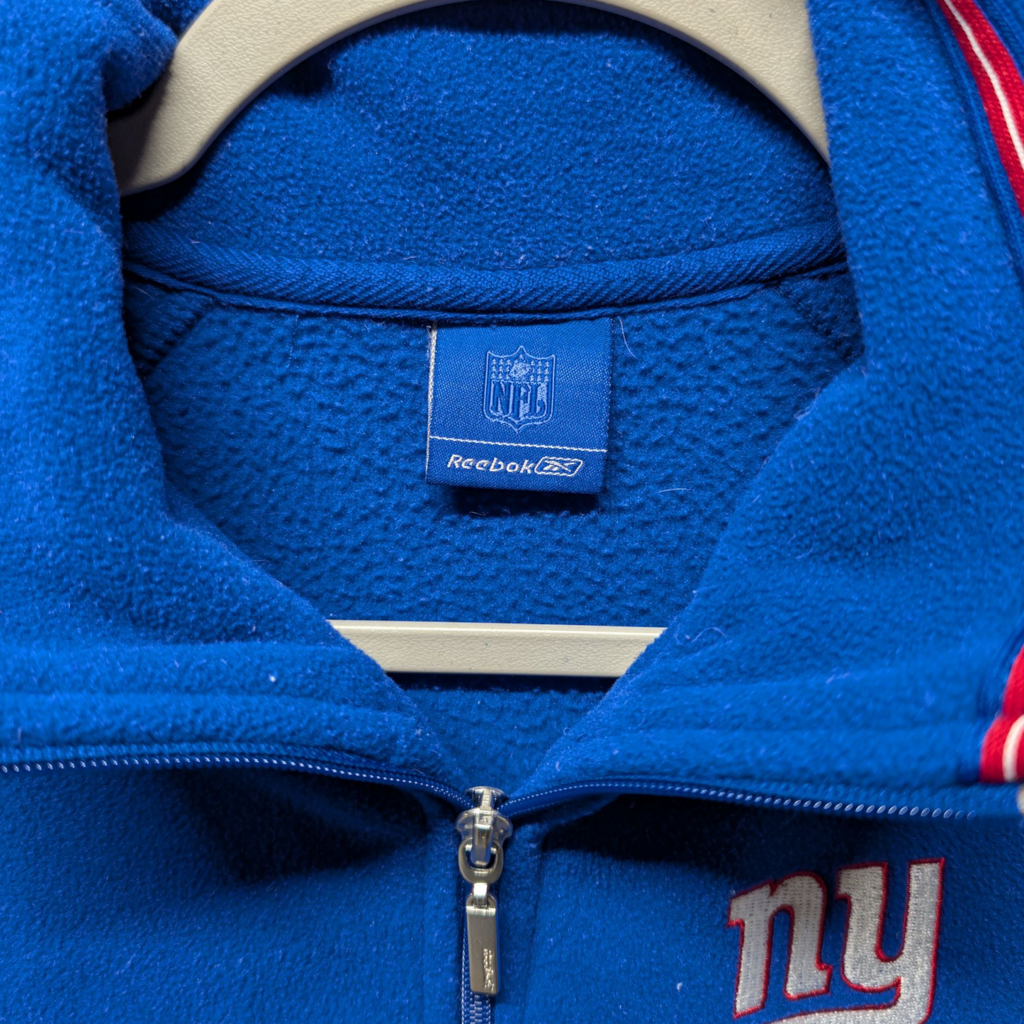Mid 2000's NY Giants NFL Fleece Full Zip Light Weight Jacket