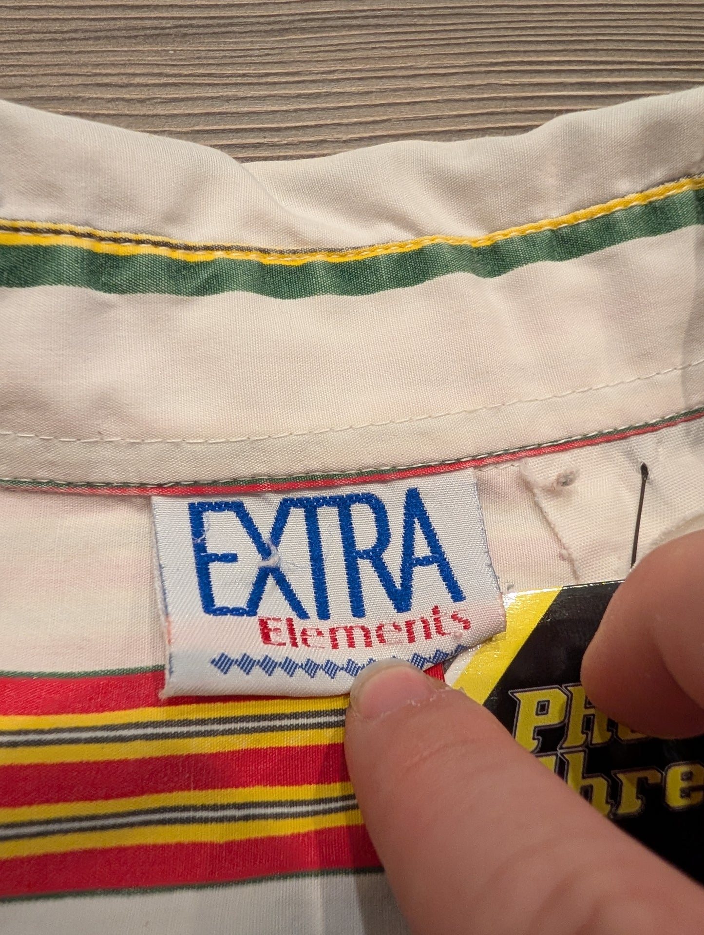 90's Vertical Striped Button Up Short Sleeve Shirt