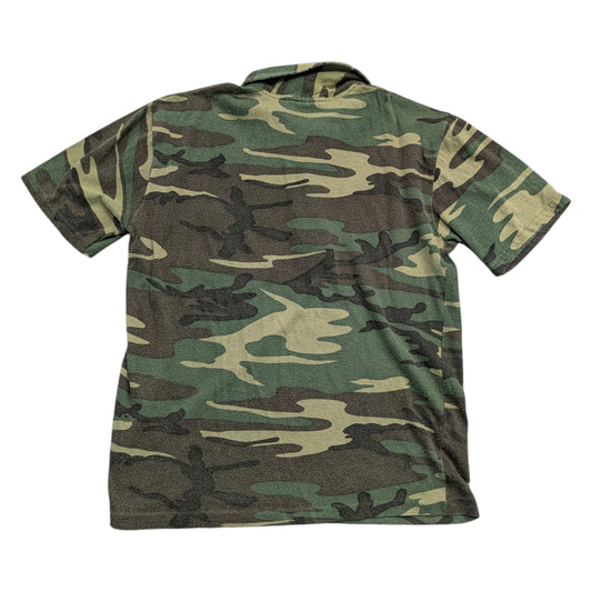 90s Youth AOP Camouflage Polo Pocket T shirt