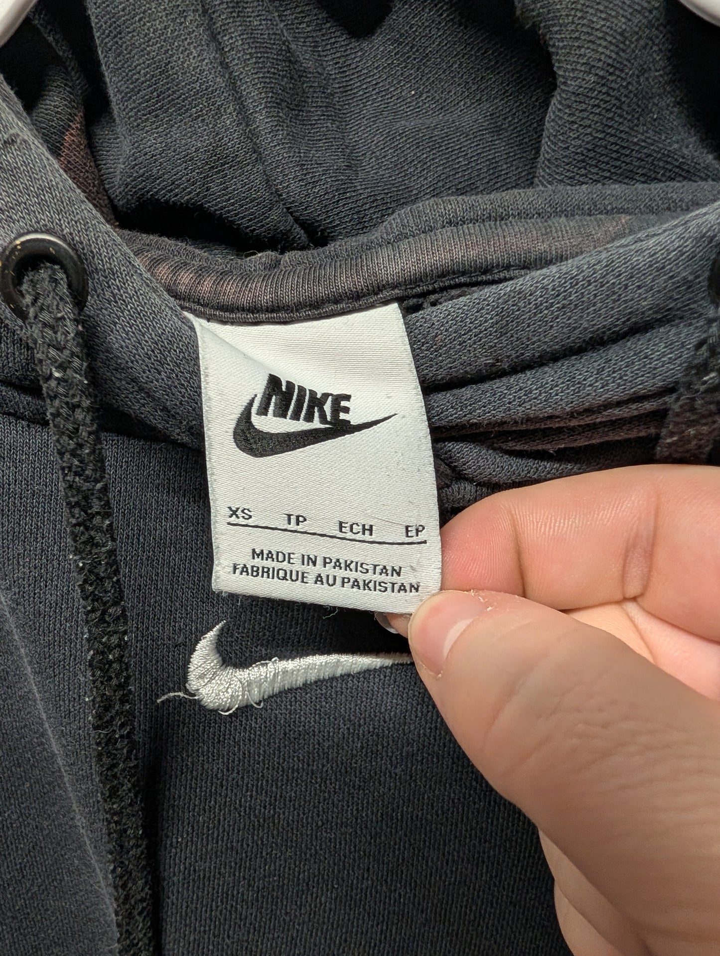 Modern Y2K Nike Center Check Hoodie Sweatshirt