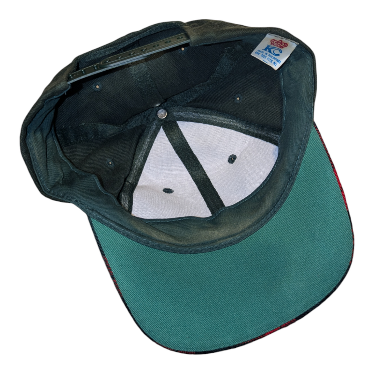 90s Plaid Flannel Brim Blank Snapback Hat