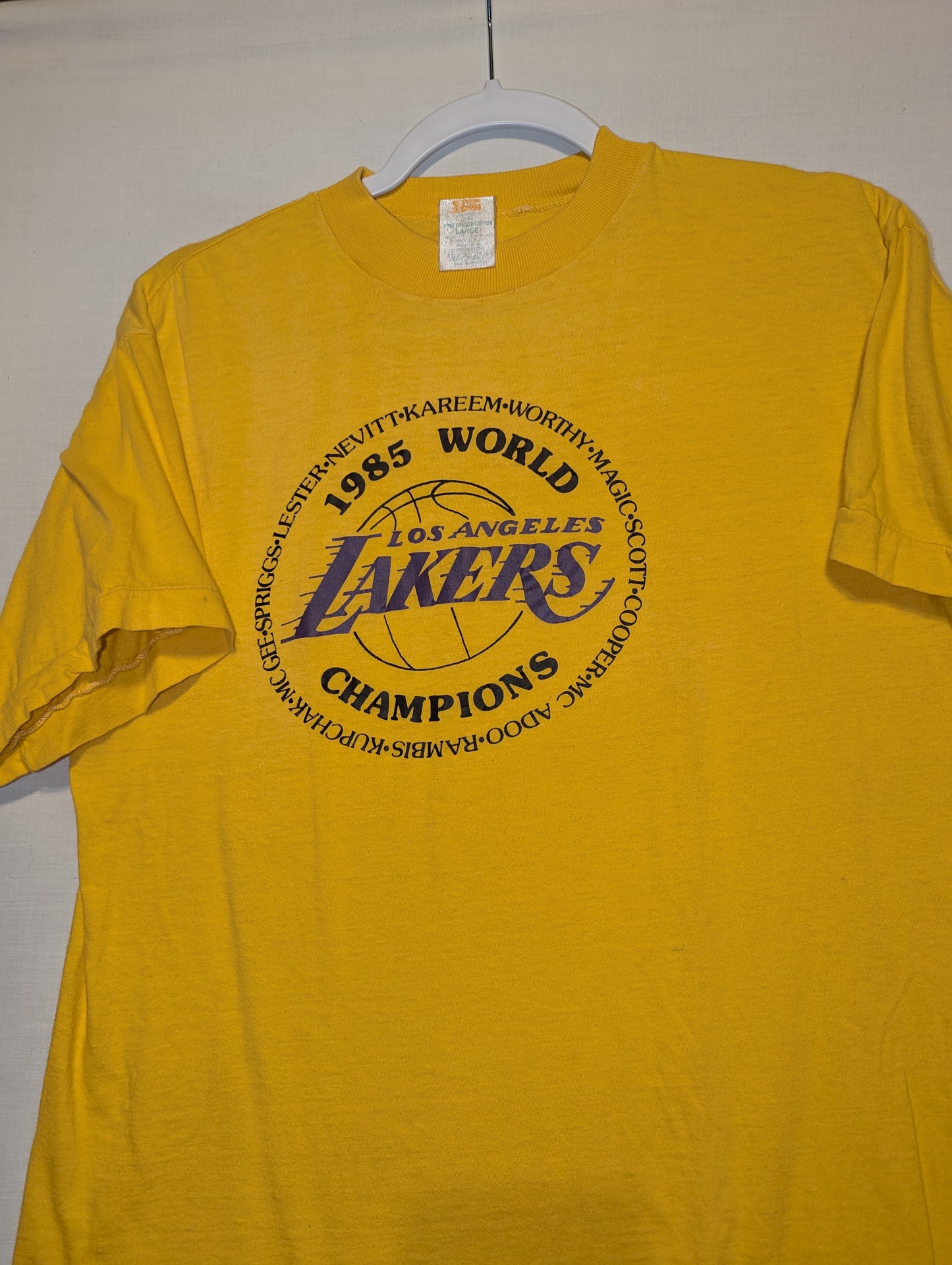 1985 Los Angeles Lakers World Champions t shirt