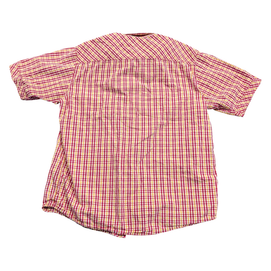 Y2K Rocawear Red and Yellow Plaid Button-up Short Sleeve Shirt