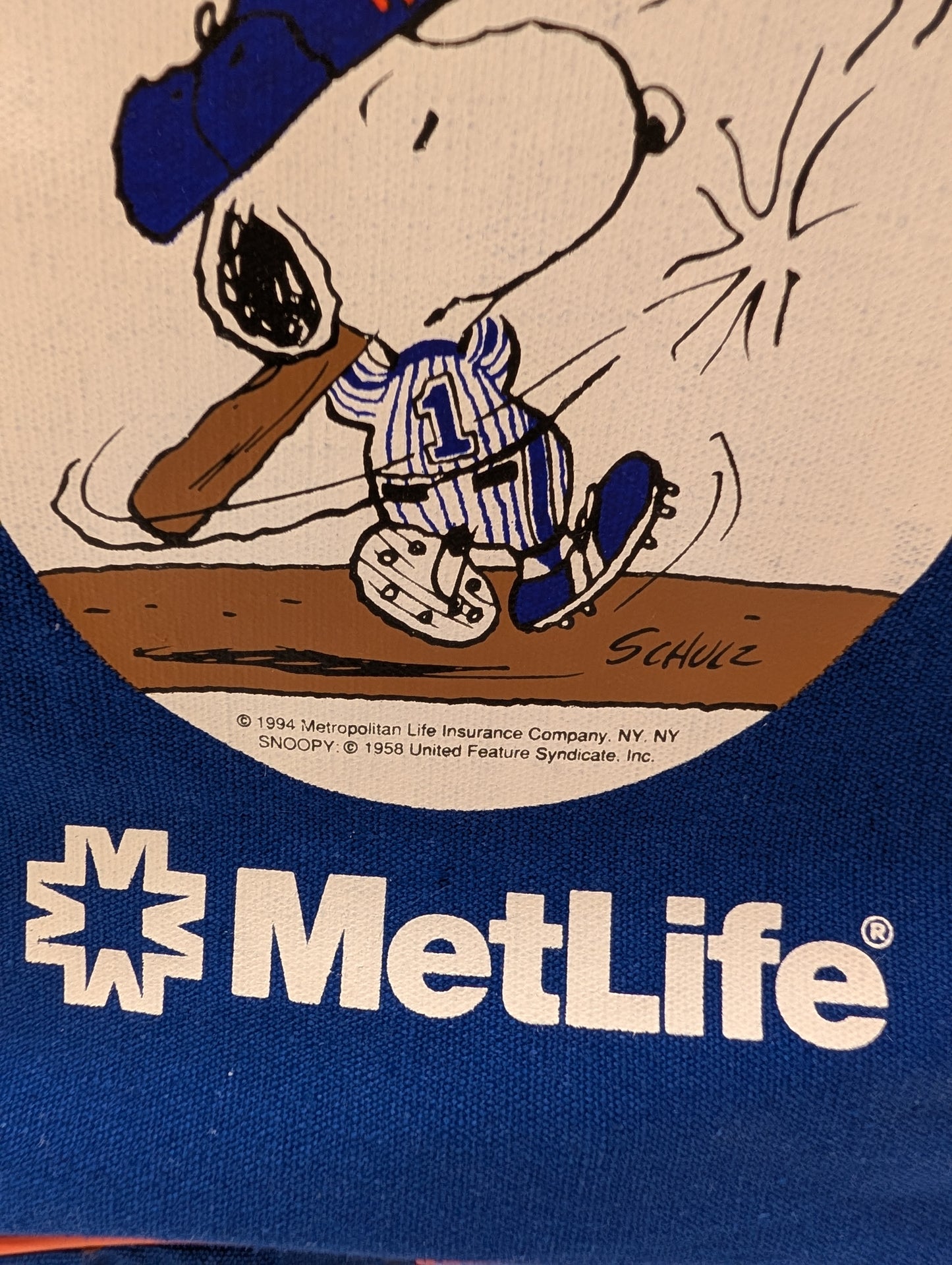 1994 MLB Mets with Snoopy Duffle Style Canvas Gym Bag