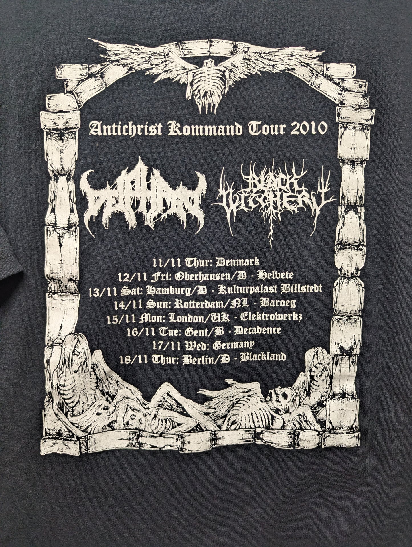 2010 Deiphago and Black Witchery Tour T Shirt