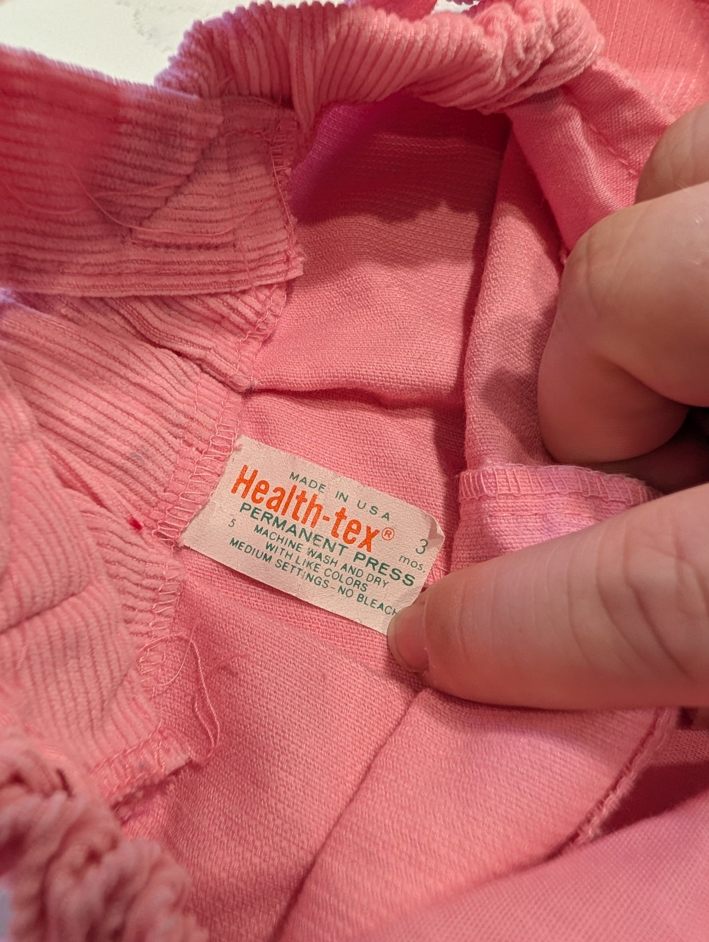 80s Youth Pink Corduroy Overalls
