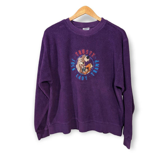 90s Lady and The Tramp Disney Fleece Crewneck