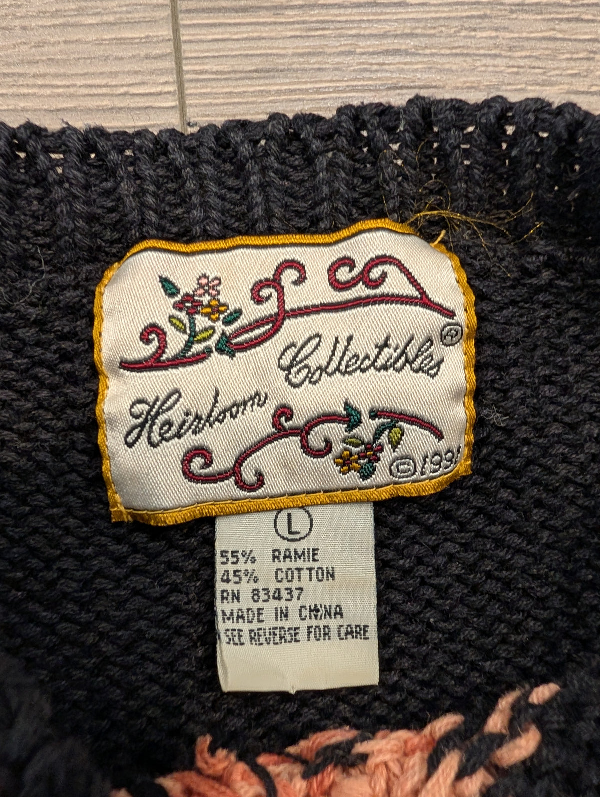 90s Women's Heirloom Collectibles Floral Knit Sweater