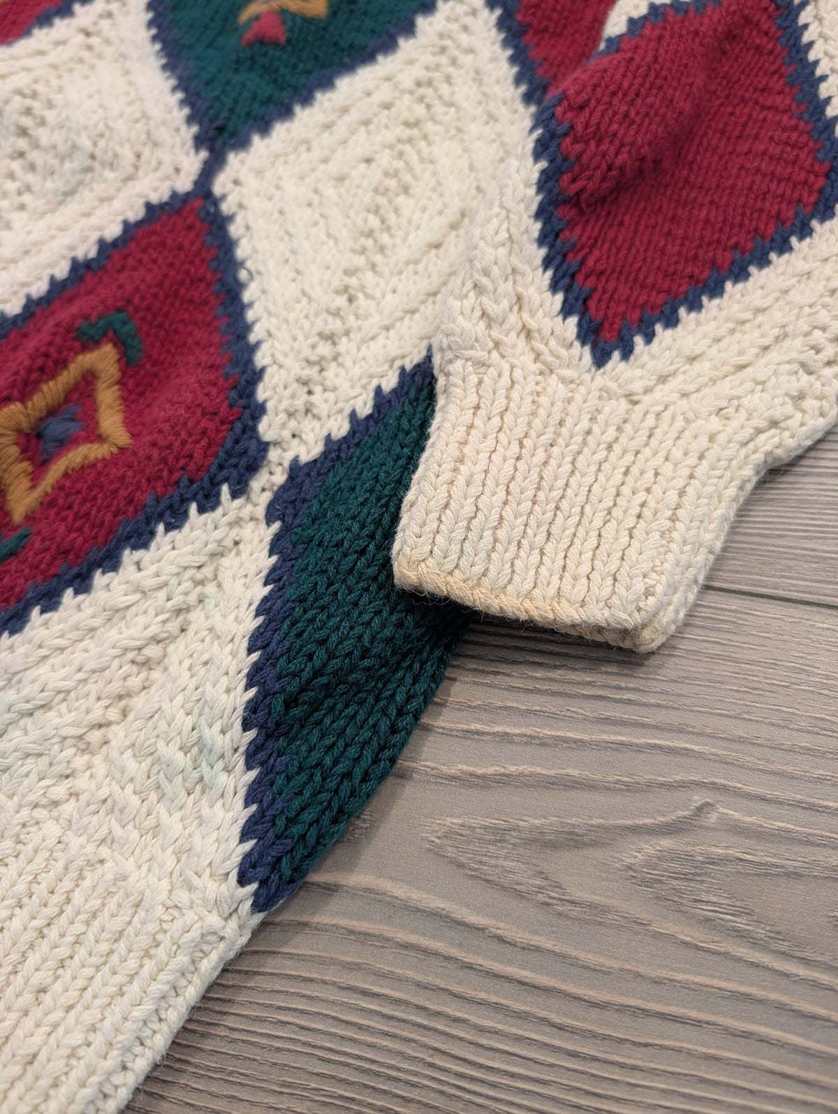 90s Van Heusen Argyle Knit Crewneck Sweater