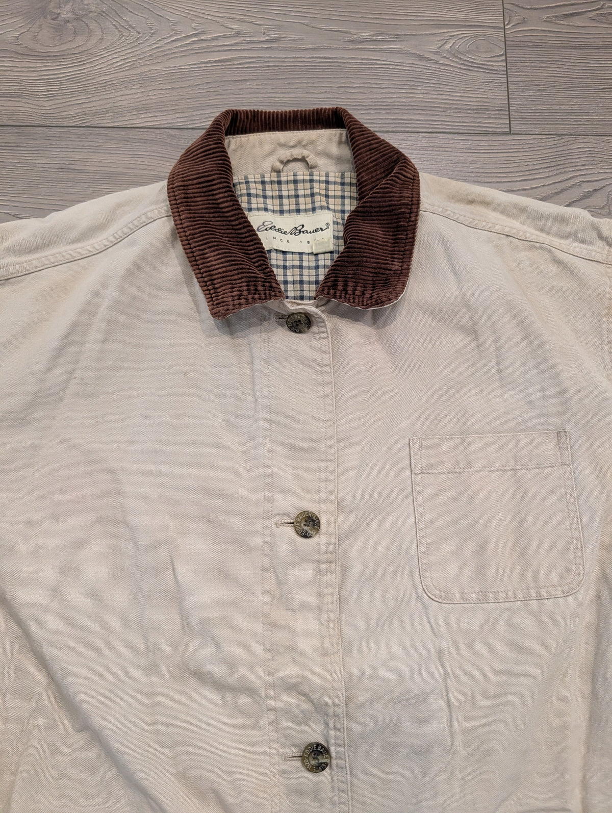 90s Women's Eddie Bauer Canvas Barn Coat