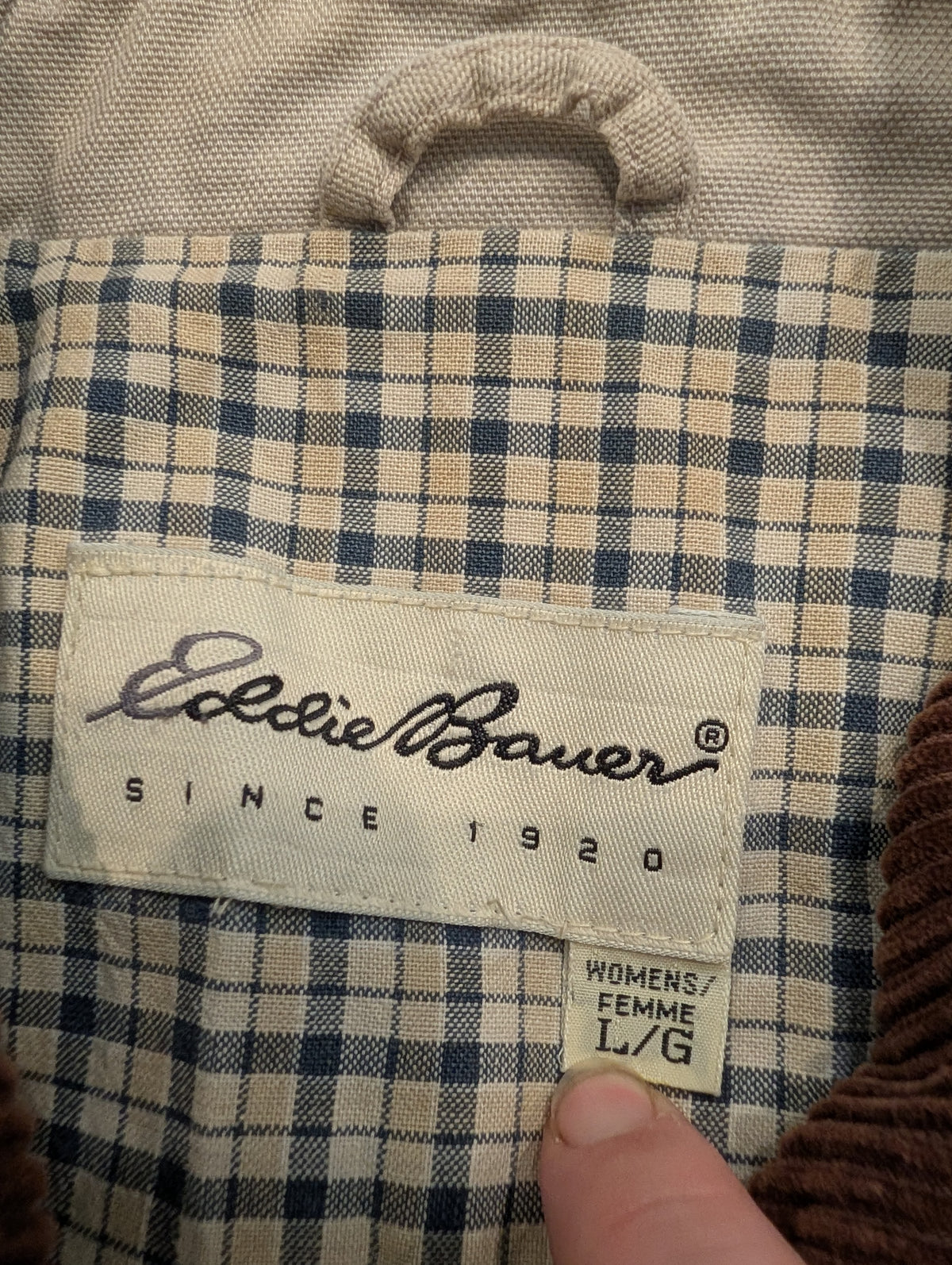 90s Women's Eddie Bauer Canvas Barn Coat