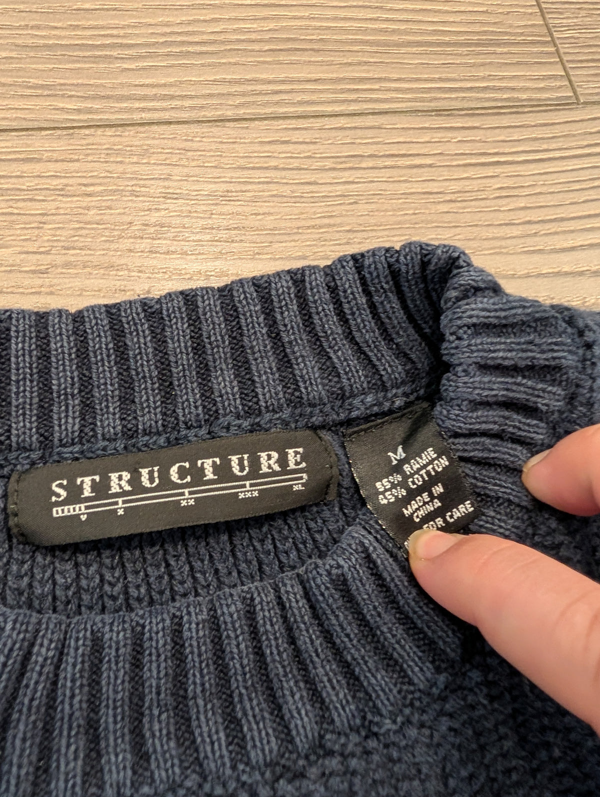 90s Structure Logo Knit Crewneck Sweater
