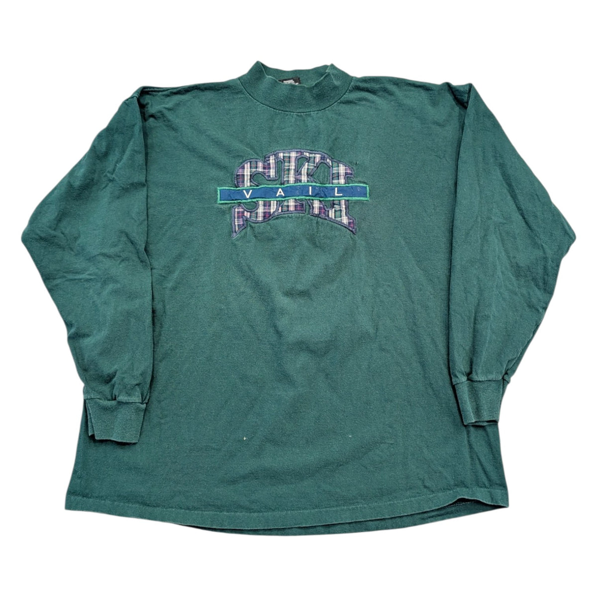 90s Women's Ski Vail Mock Long Sleeve T Shirt