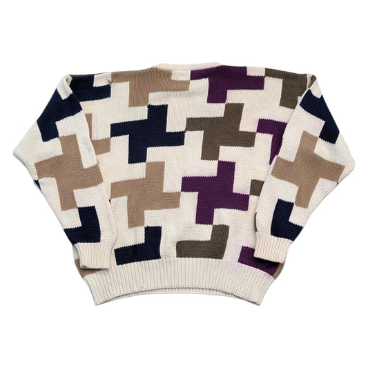 80s Saratoga Geometric Knit Sweater