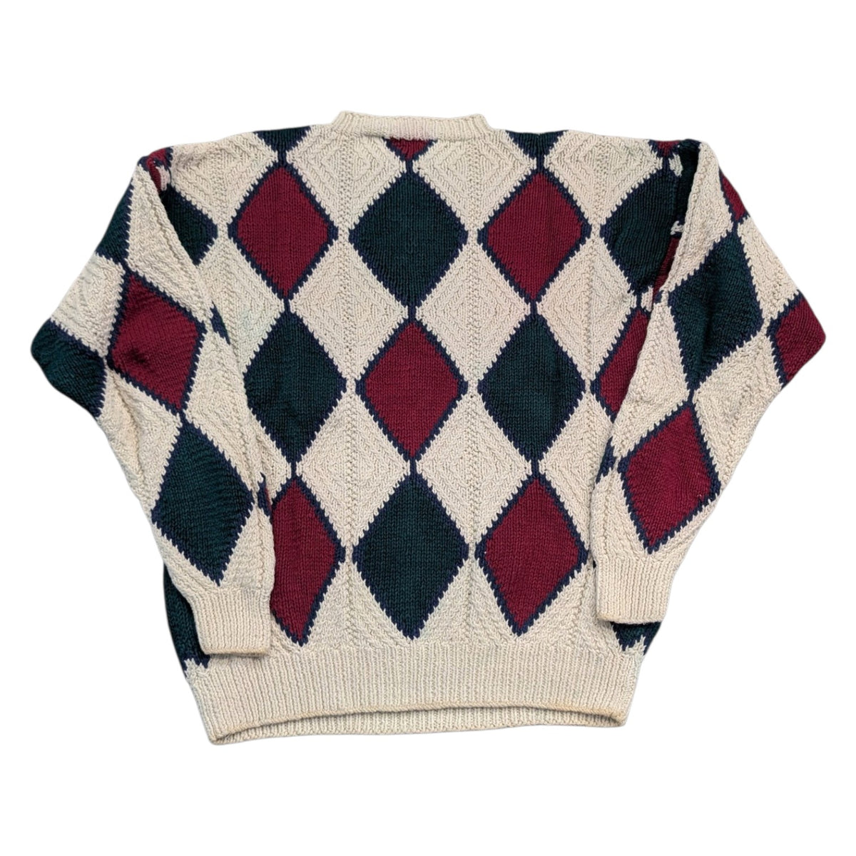 90s Van Heusen Argyle Knit Crewneck Sweater