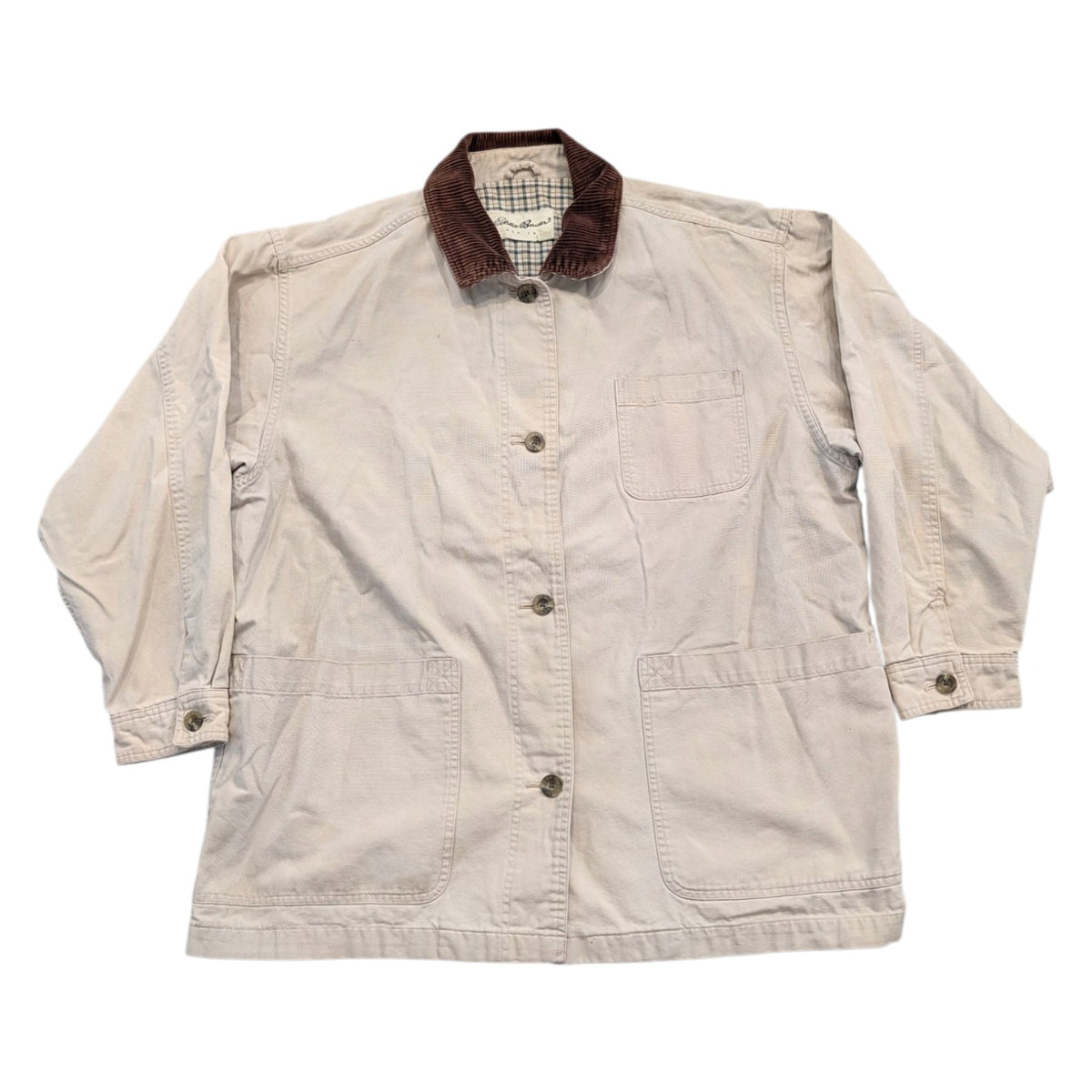 90s Women's Eddie Bauer Canvas Barn Coat