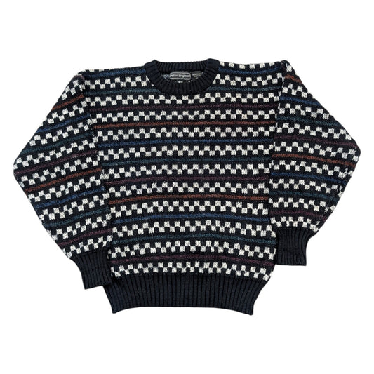 90s Peter England Geometric Knit Sweater