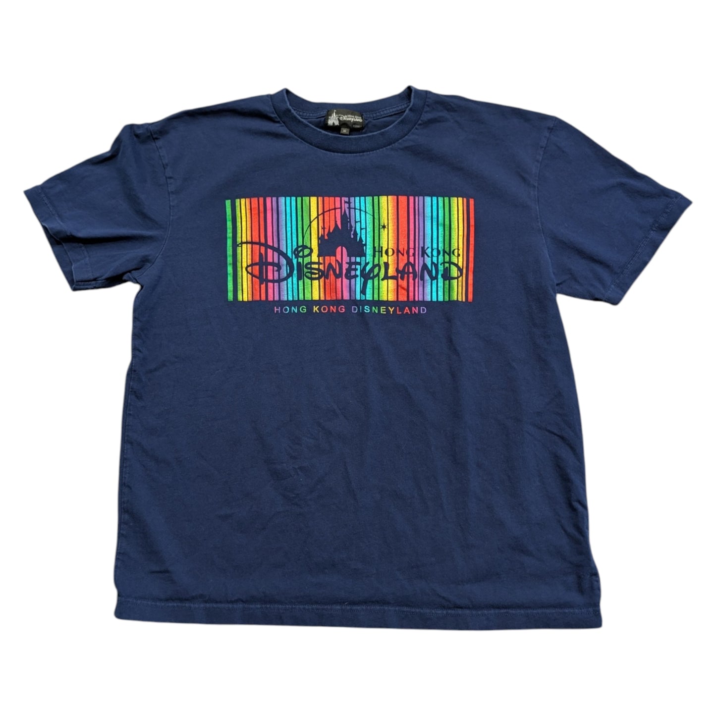 Y2K Hong Kong Disney Land Metalic Rainbow Graphic T shirt