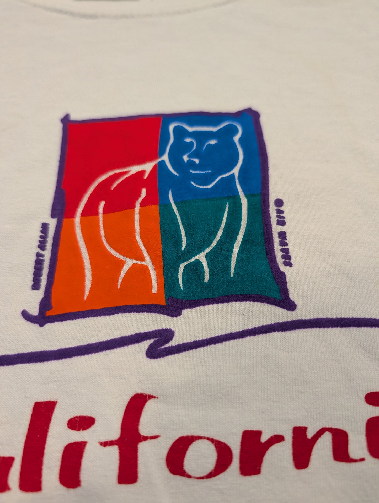 Y2K California with Bear Graphic Short-sleeve T-shirt