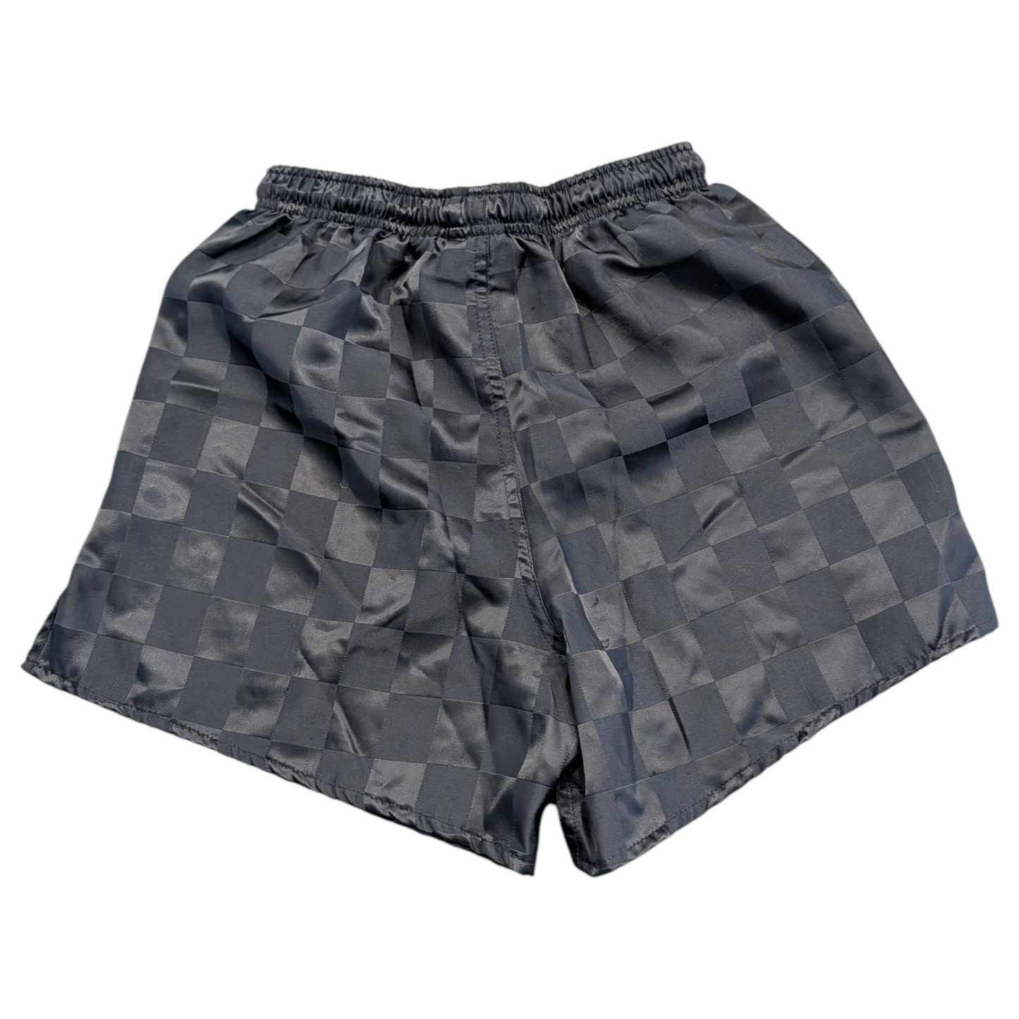Y2K Youth Nylon Athletic Black Checkered Shorts