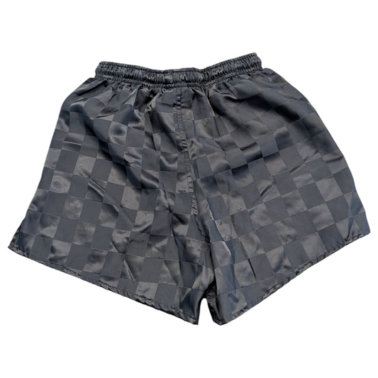 Y2K Youth Nylon Athletic Black Checkered Shorts